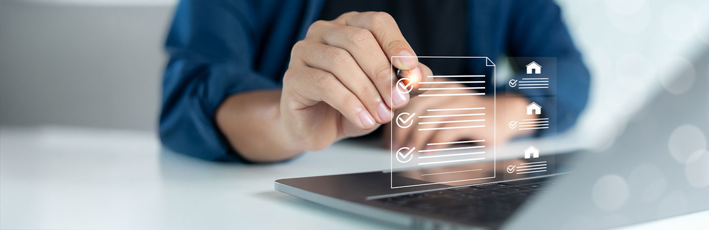 checking off checklist items