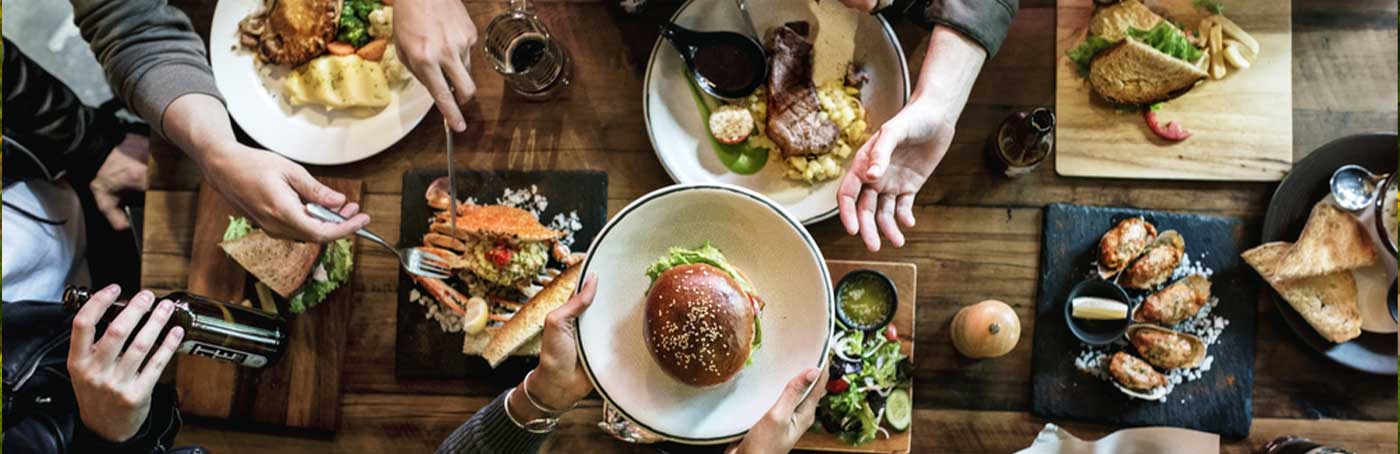 meal at a restaurant